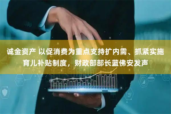 诚金资产 以促消费为重点支持扩内需、抓紧实施育儿补贴制度，财政部部长蓝佛安发声